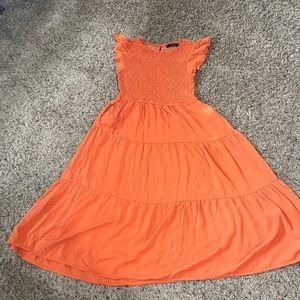 Casual Highwaist Flowy Tiered A line Midi